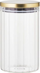 Sklenená nádoba na sypké potraviny s viečkom a tesnením 1 l