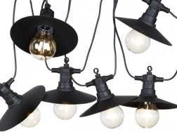 Záhradná svetelná girlanda 5,5 m so 6 LED žiarovkami, IP44, teplé svetlo