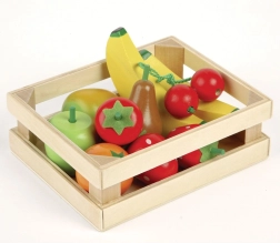 Tidlo drevená debnička s ovocím