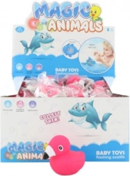 Plameniak svietiaci vo vode