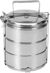 Nerezový obedár 16 cm, 3-dielny so sponovým uzáverom