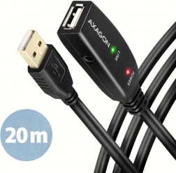 Axagon USB 2.0 Aktívny Predlžovací Kábel 20m