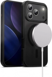 Kryt Hybrid Frost MAG pre iPhone 17 Pro s MagSafe – čierny