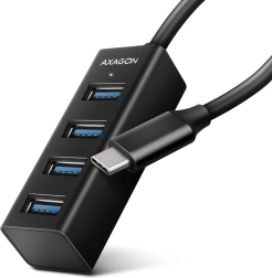 HUE-M1C Rozbočovač 4-portový mini kovový USB 3.2 Gen 1, 20 cm kábel USB-C
