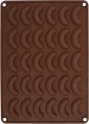 Silikónová forma na rožtekové sušienky, oranžová – 30 ks