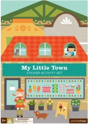 Petit Collage znovupoužiteľné samolepky so scénou Moje malé mesto