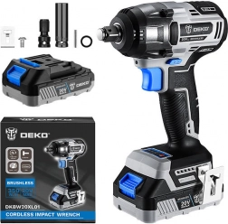 Bezdrôtový rázový uťahovák Deko Tools s 20V akumulátorom