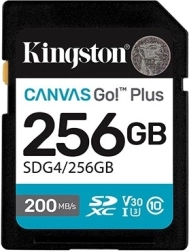 Pamäťová karta SD 256 GB Kingston Canvas Go Plus 200/160 MB/s C10 U3 V30