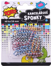 Kancelárske sponky pásikované 28 mm - 40 ks