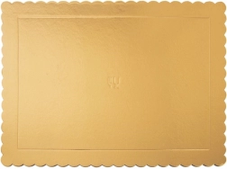 Zlatá obdĺžniková podložka pod tortu 40 × 30 cm