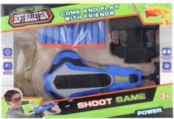 Pištoľ na penové náboje s držiakom na ruku a ochrannými okuliarmi