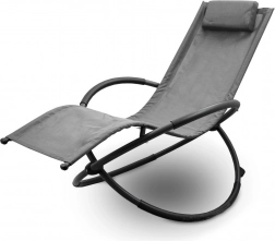 Záhradné hojdacie ležadlo z textilénu s oceľovým rámom, nosnosť 180 kg