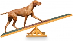 Drevená balančná hojdačka pre psy 180 cm s protišmykovým povrchom