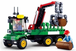 Sluban Farma Traktor s prívesom na klady