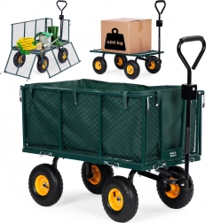 Záhradný transportný vozík MultiGarden s otváracími bočnicami a veľkými nafukovacími kolesami