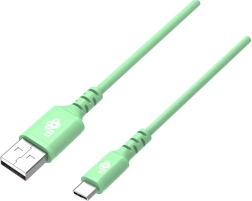 Silikónový USB–USB‑C kábel 1 m, zelený, rýchle nabíjanie