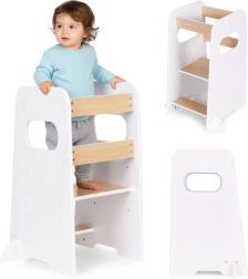 Montessori kuchynský pomocník pre deti ECOTOYS, nastaviteľná učená veža