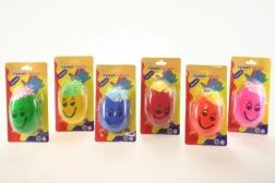 Antistresová loptička s tváričkou a vláskami 8 × 5 cm