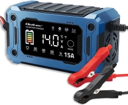 Mikroprocesorová nabíjačka 12 V 15 A s opravou a udržiavaním, LCD, pre AGM, GEL a LiFePO4