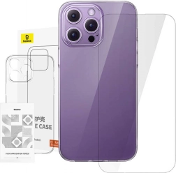 Priehľadné puzdro a tvrdené sklo pre iPhone 14 Pro Max