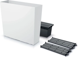 Vysoký kvetináč URBI CASE T s vložkou 77 cm biely