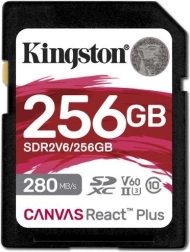 Pamäťová karta Kingston Canvas React Plus 256GB 280/150 MB/s U3 V60 SD