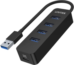 Unitek uHUB Q4 aktívny USB hub 4× USB‑A 3.0 s napájaním 10 W