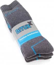 Dlhé pracovné a športové ponožky, sivé, sada 12 párov