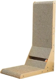 Rohové škrabadlo pre mačky s hračkou