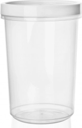 Plastový potravinový kontajner s tesnením a skrutkovacím viečkom 1 l