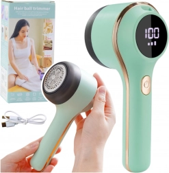 Elektrická odžmolkovačka na textílie s 3 rýchlosťami, zelená