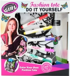 Vyfarbovací batoh pre deti s fixkami na textil