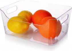 Organizér do chladničky 23 × 16 × 9,5 cm – transparentný box s úchytmi