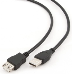 Predlžovací kábel USB 2.0 AM–AF 4,5 m čierny