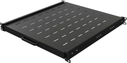 Výsuvná polica do rackovej skrine 19" 1U, 500 mm, čierna