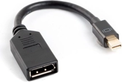 Adaptér z Mini DisplayPort na DisplayPort na kábli 10 cm čierny
