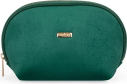 Cestovná okrúhla kozmetická taška Plus Velvet zelená
