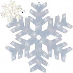 LED okenná dekorácia snehová vločka 40 cm