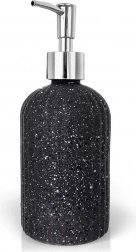 Sklenený dávkovač mydla, sivý, 450 ml