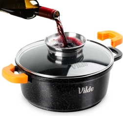 Granitový hrniec so sklenenou pokrievkou Terruna Aroma 20 cm, 2,1 l