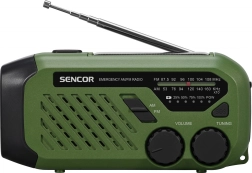 Prenosné pohotovostné AM/FM rádio s LED svietidlom a solárnym napájaním