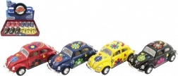 Kovový model auta KINSMART VOLKSWAGEN Beetle 13 cm, spätné natiahnutie, 4 farby
