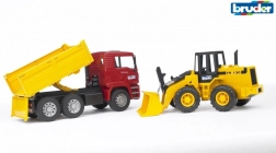 Bruder nákladné auto MAN sklápač a čelný nakladač FR130
