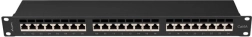 Patch panel 24 portov 1U Cat 6A čierny