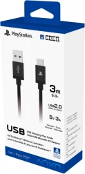 usb nabíjací kábel hori pre dualsense pre playstation 5, 3 m