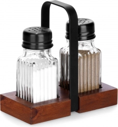 Soľnička a korenička so stojanom, 3-dielna sada Vilde