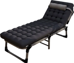 Skladacie turistické ležadlo Business, Field, Premium cot – čierna