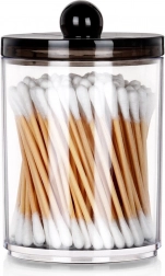 Akrylový zásobník na vatové tyčinky a kozmetické tampóny s viečkom