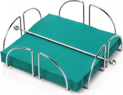 Oceľový stojan na servítky s prítlačnou tyčou 18 × 18 cm