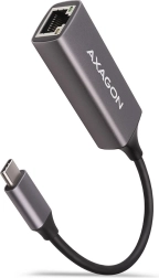 AXAGON USB‑C gigabitový ethernetový adaptér, automatická inštalácia, kovový, titánovo sivý